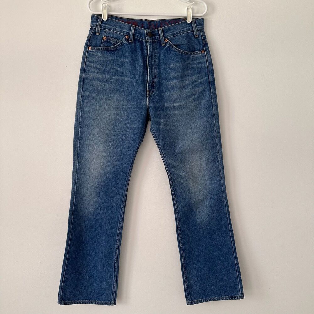 Levi's x Valentino 517 Orange Tab Bootcut Jeans 32x30 1969 Vintage Wash Flare